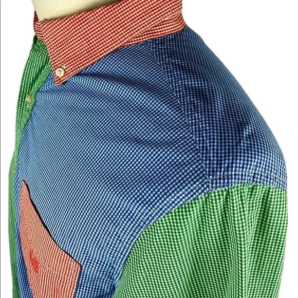 Chaps Multicolor Block Check Button Down Shirt - Picture 7 of 8